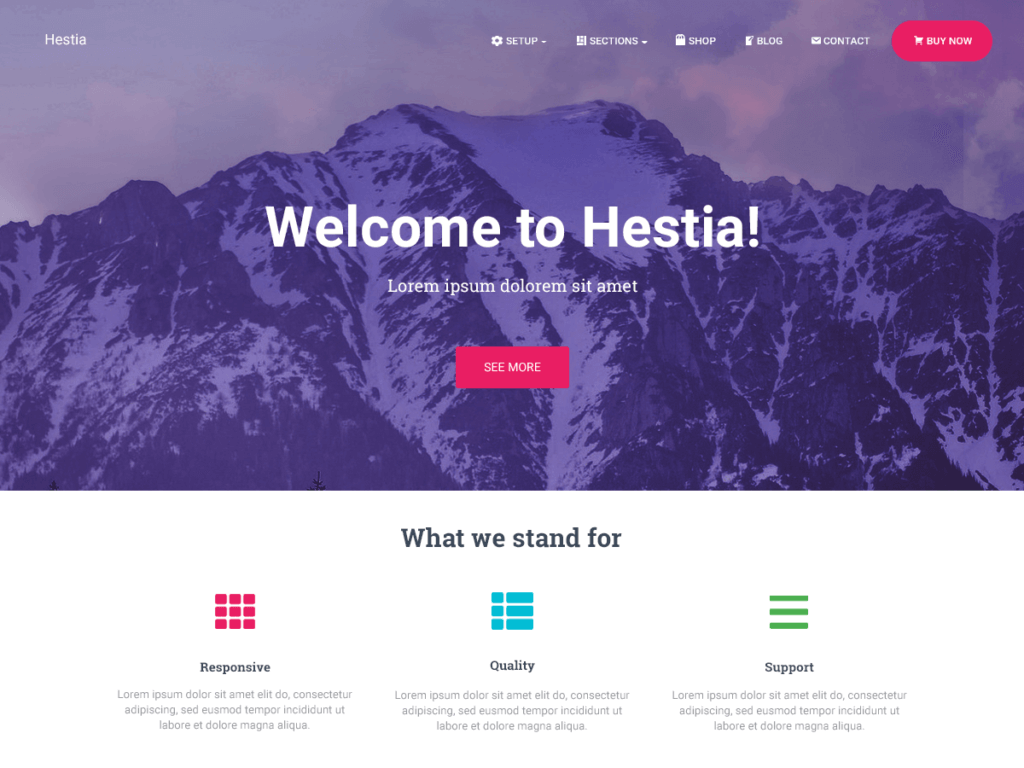 Hestia Fastest WordPress Themes