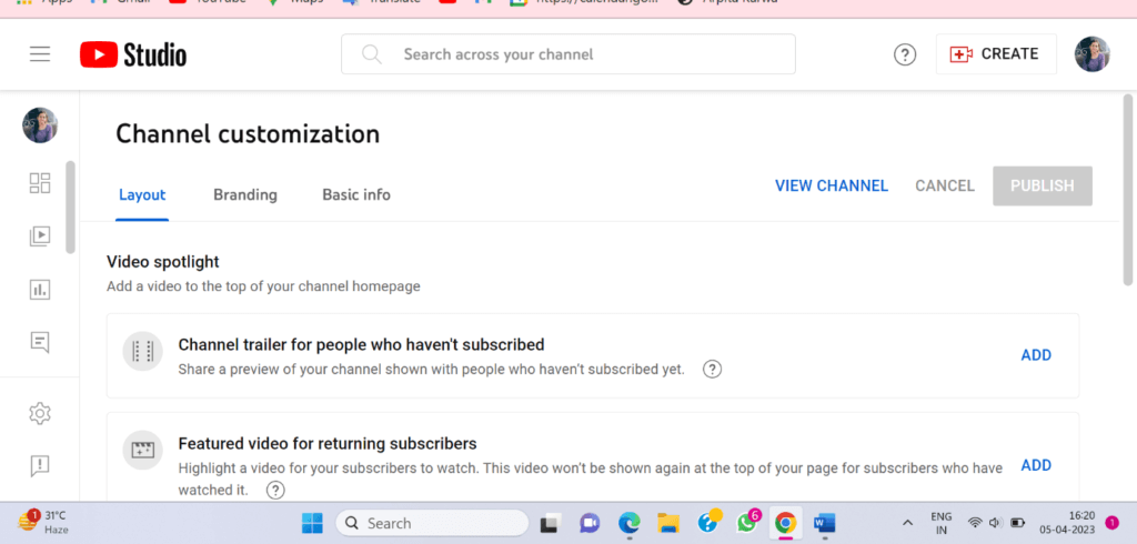 Customizing Your YouTube Channel